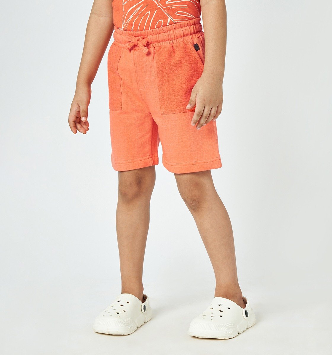 Boys knit shorts Orange