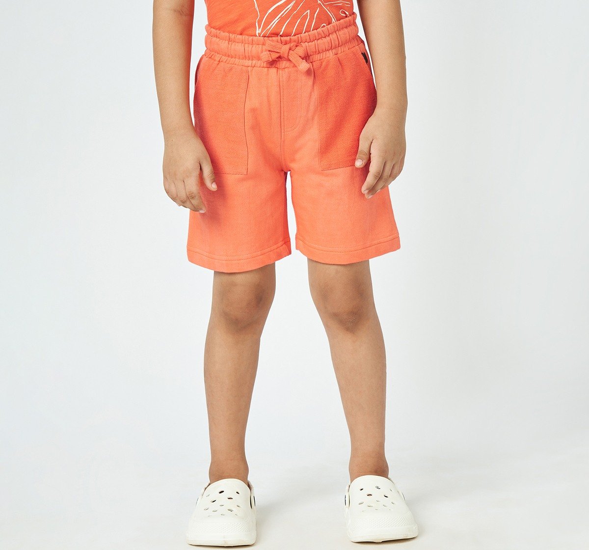Boys knit shorts Orange