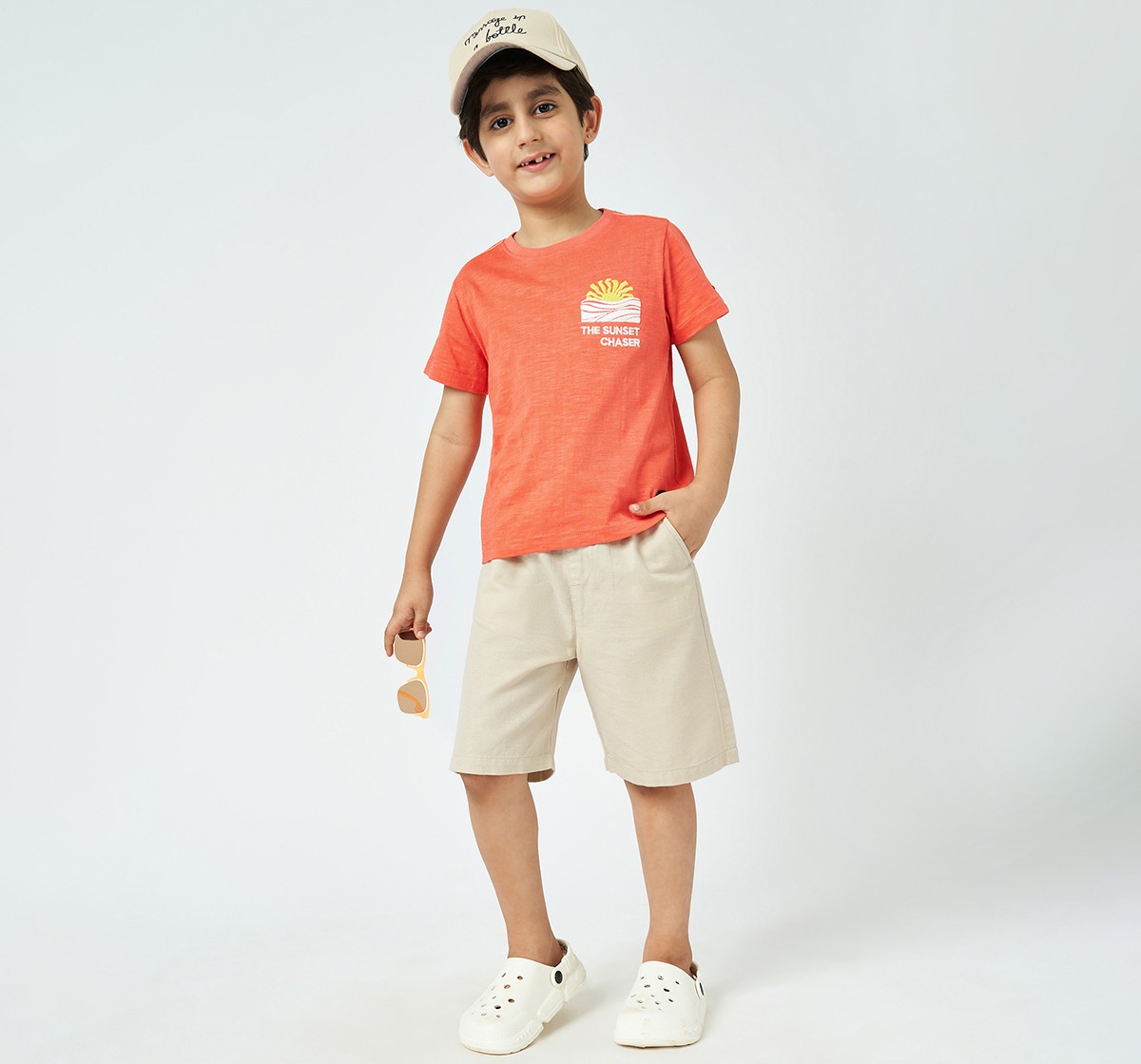 Boys pull up shorts  Beige