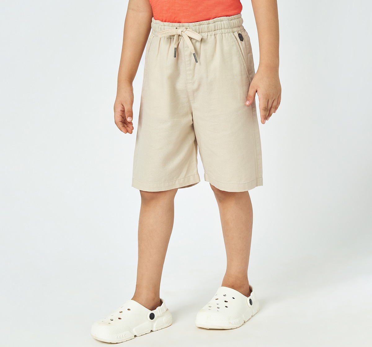 Boys pull up shorts  Beige
