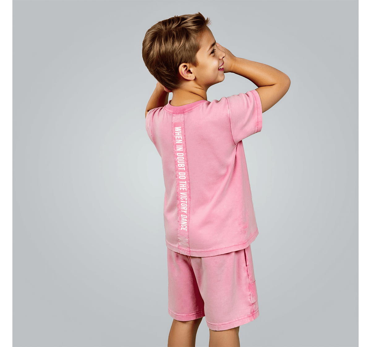 Boys knitted shorts pink