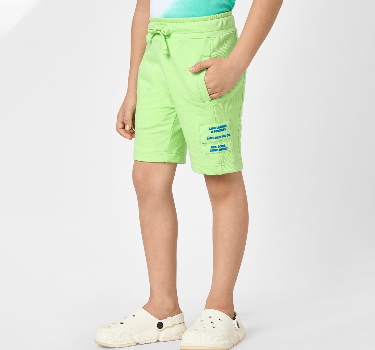 Boys knitted shorts Green