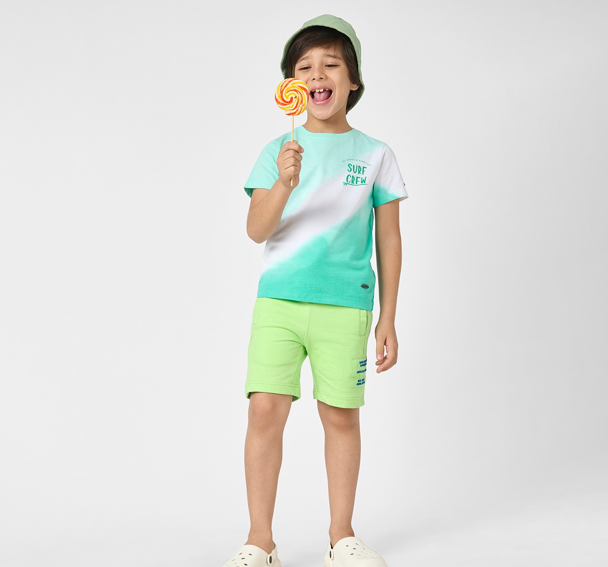 Boys knitted shorts Green