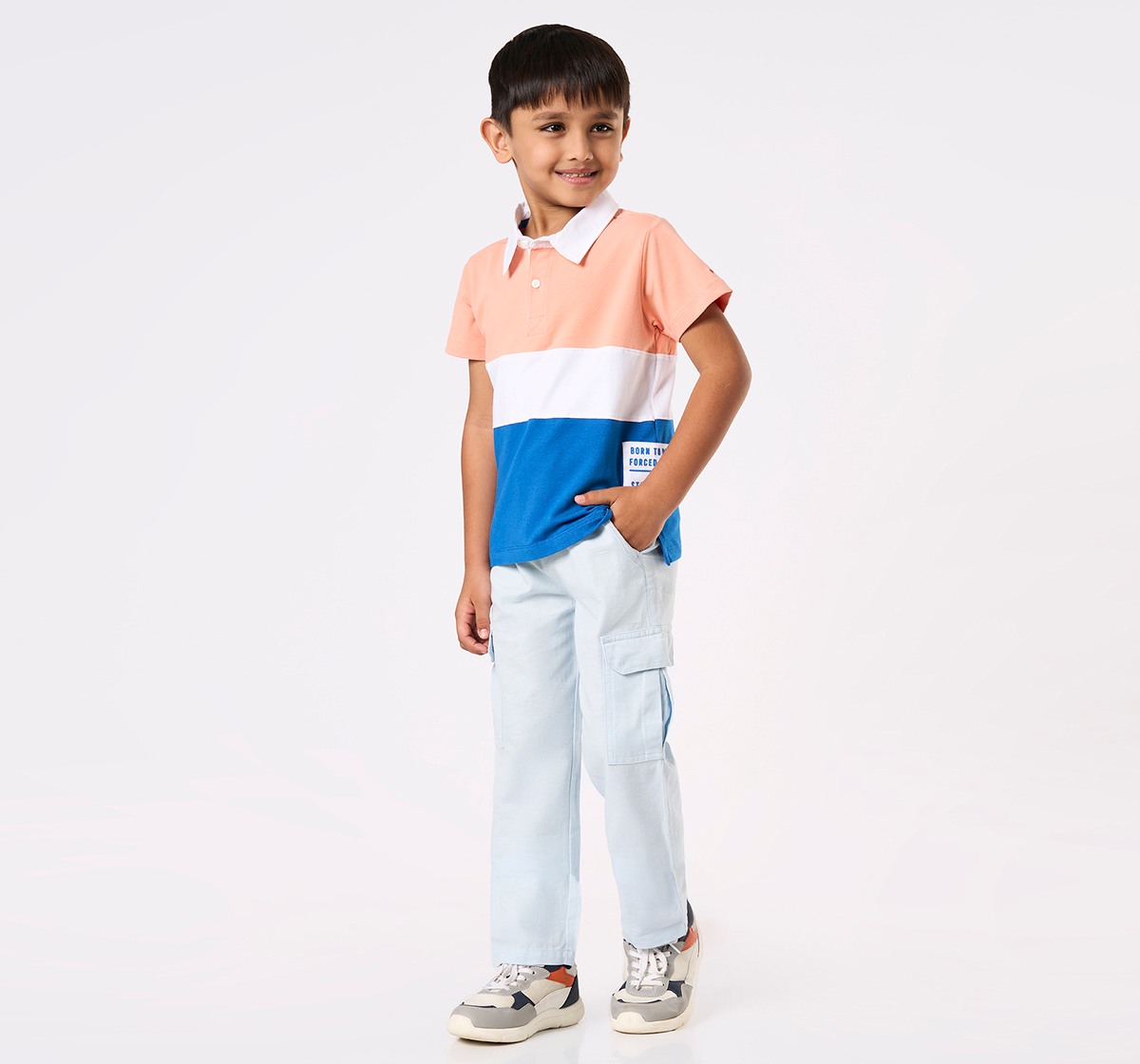 Boys' Ice Blue Lightweight Cargo Jogger Pants