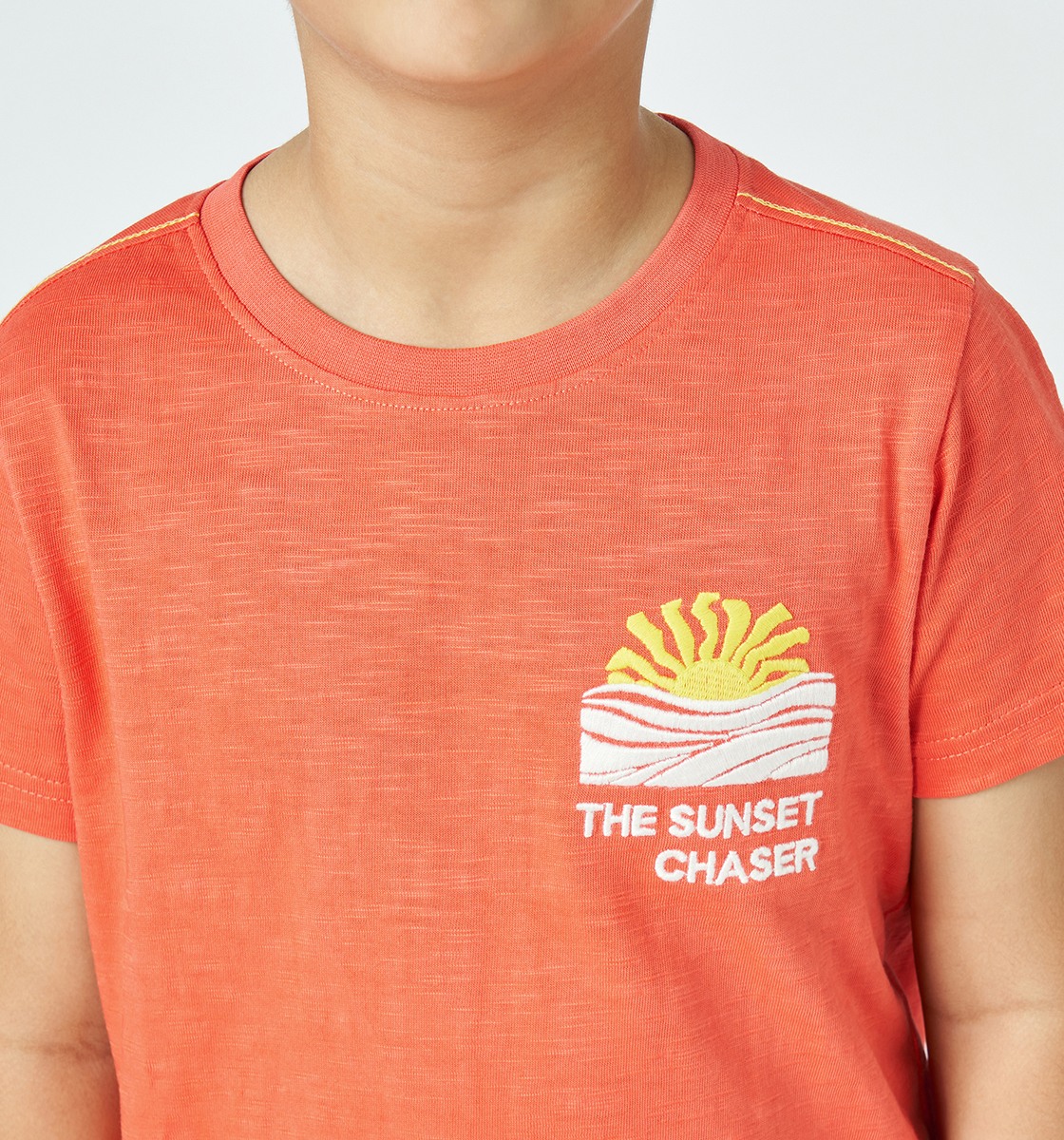 Boys crew neck T-shirt Orange