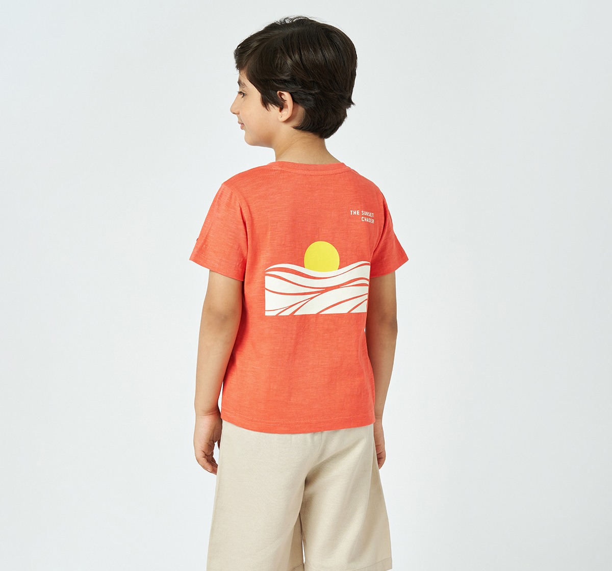 Boys crew neck T-shirt Orange