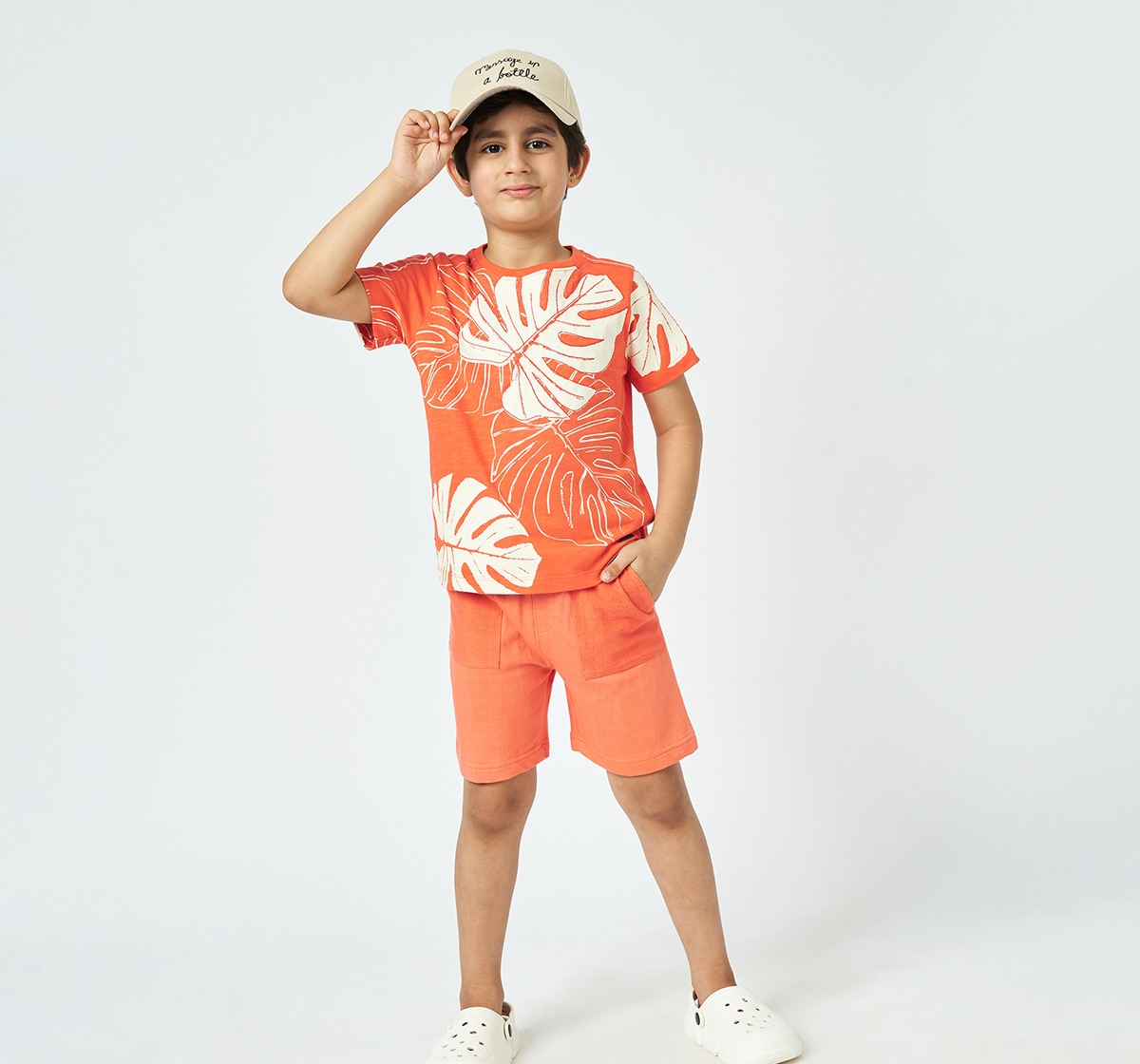 Boys crew neck T-shirt Orange