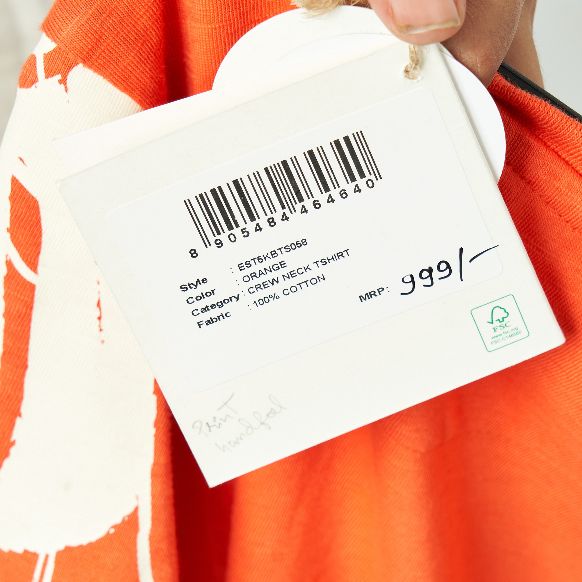 Boys crew neck T-shirt Orange