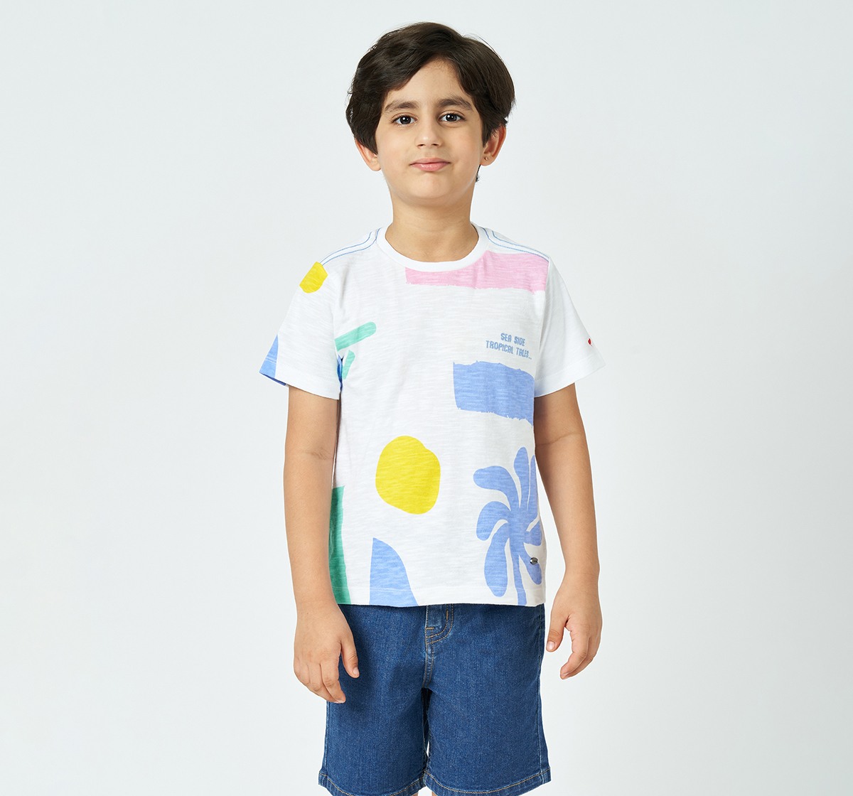 Boys crew neck tshirt White