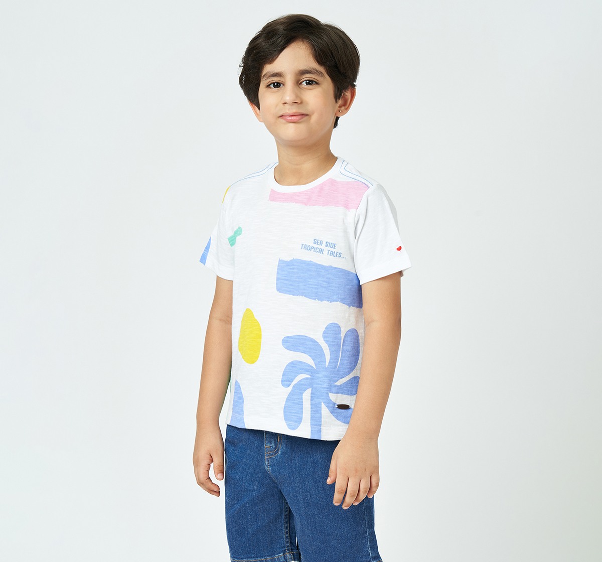 Boys crew neck tshirt White