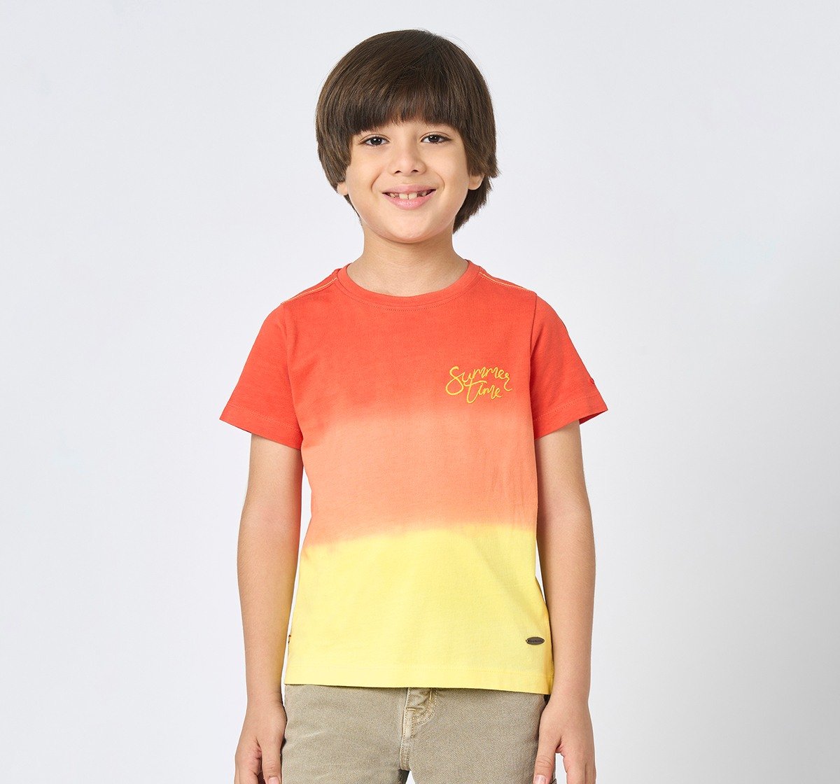 Boys crew neck T-shirt Orange
