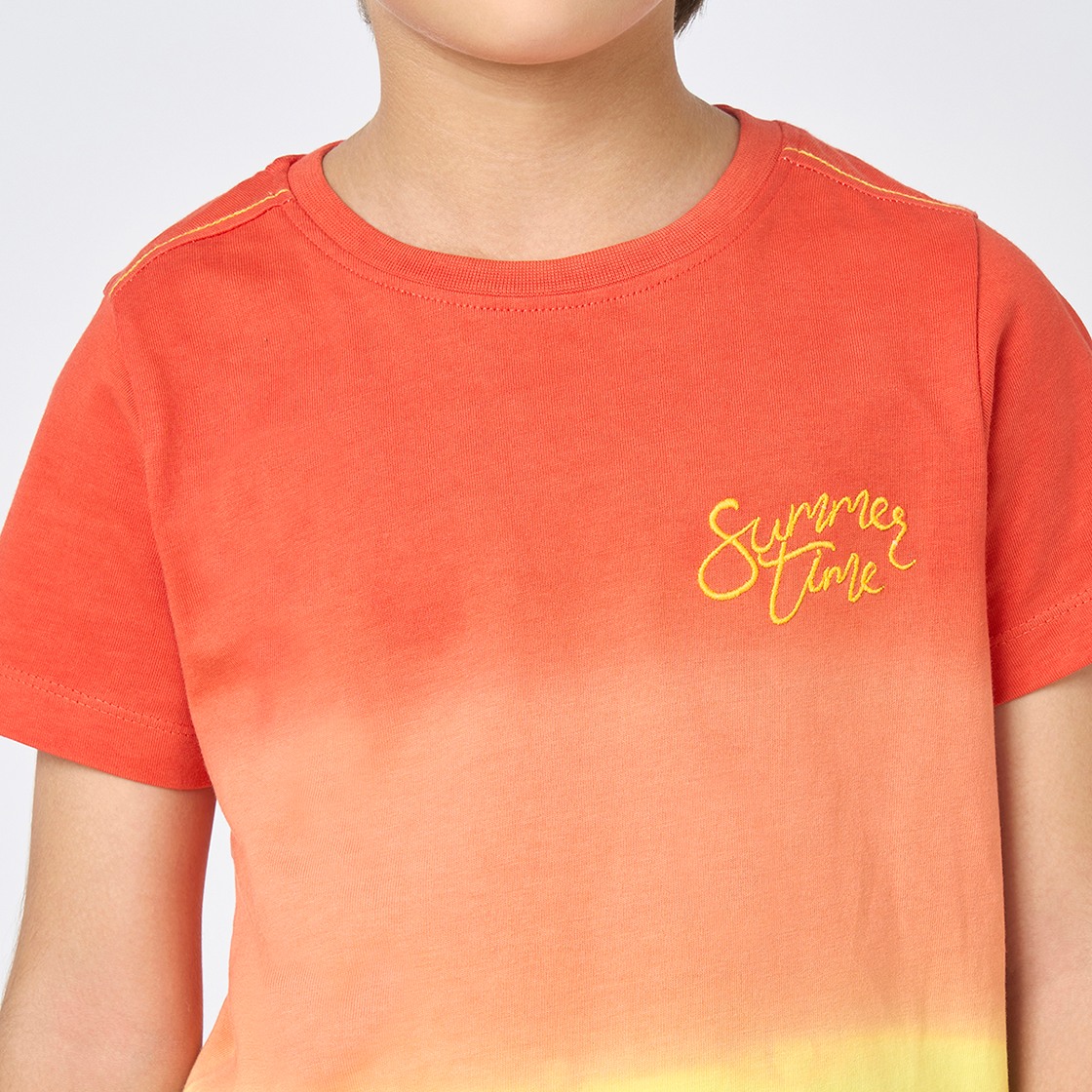 Boys crew neck T-shirt Orange