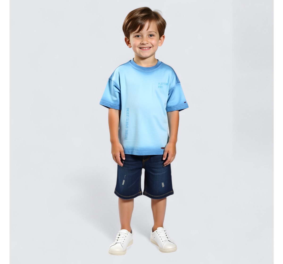 Boys Short Sleeves T-Shirt Blue