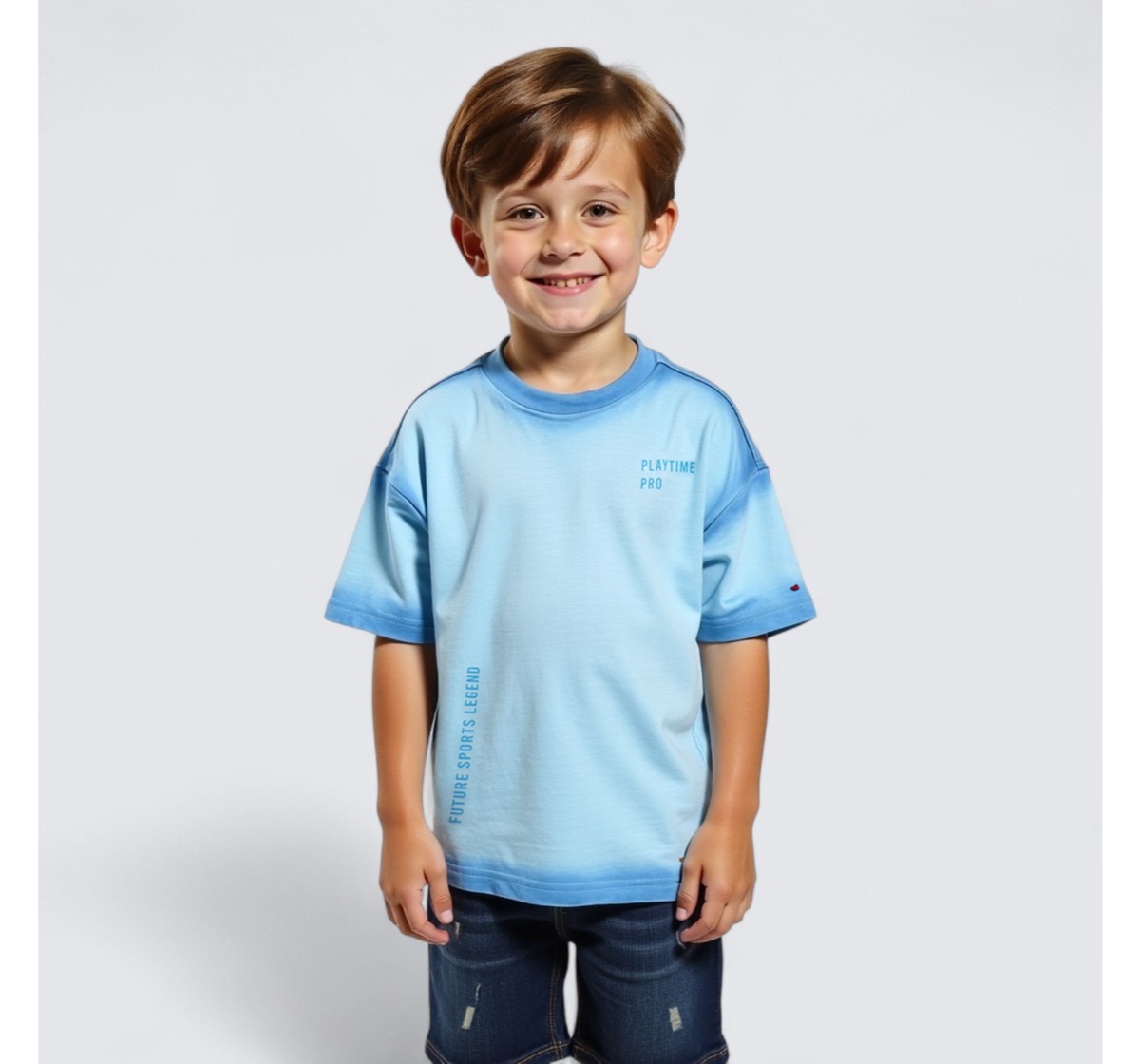 Boys Short Sleeves T-Shirt Blue