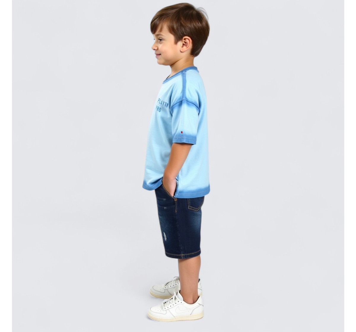 Boys Short Sleeves T-Shirt Blue