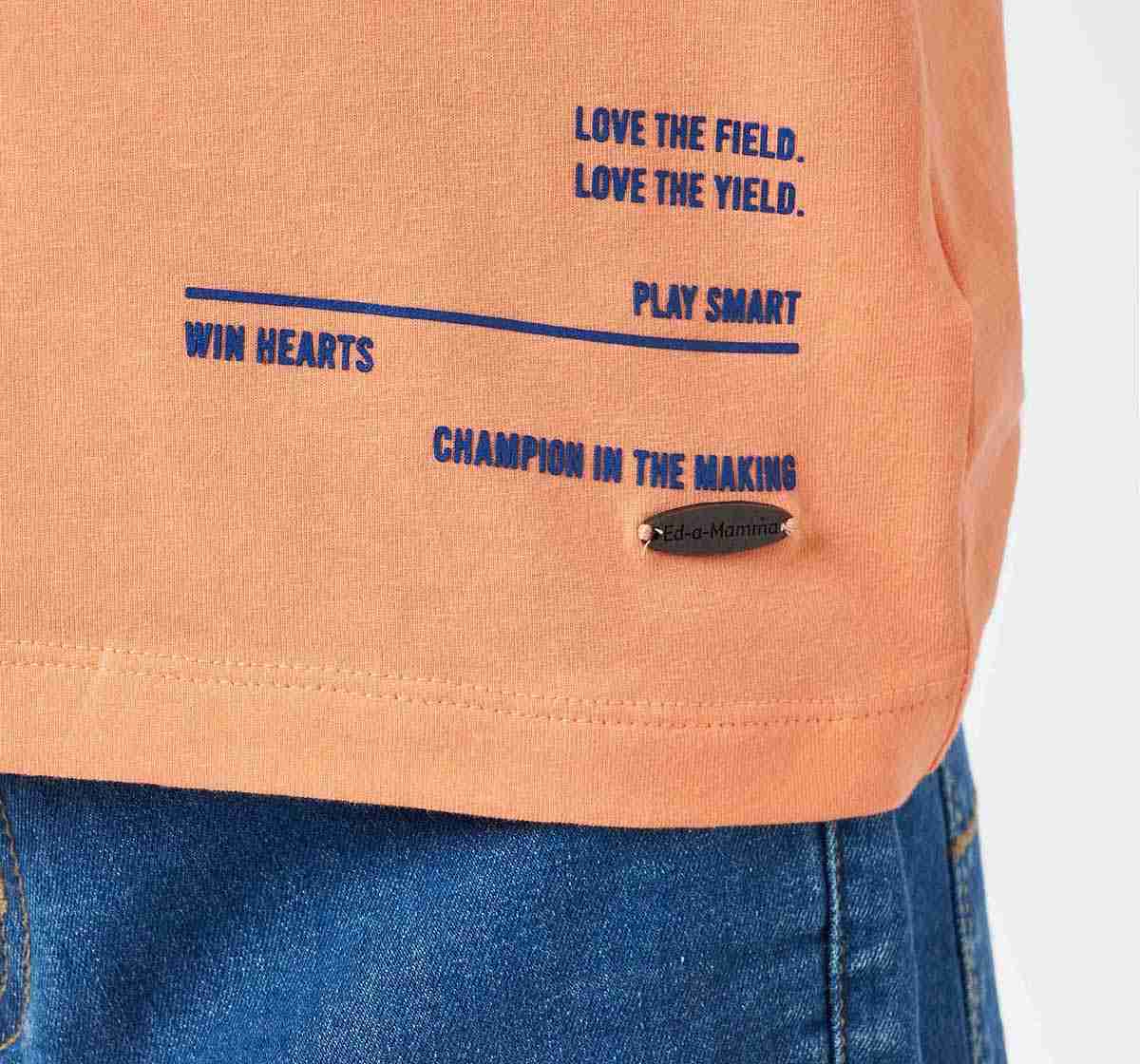 Boys crew neck T-shirt Orange