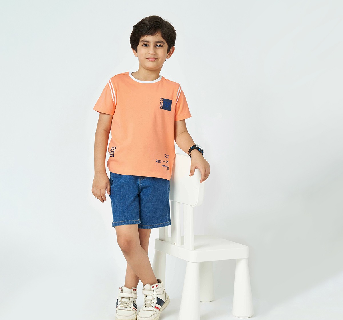 Boys crew neck T-shirt Orange