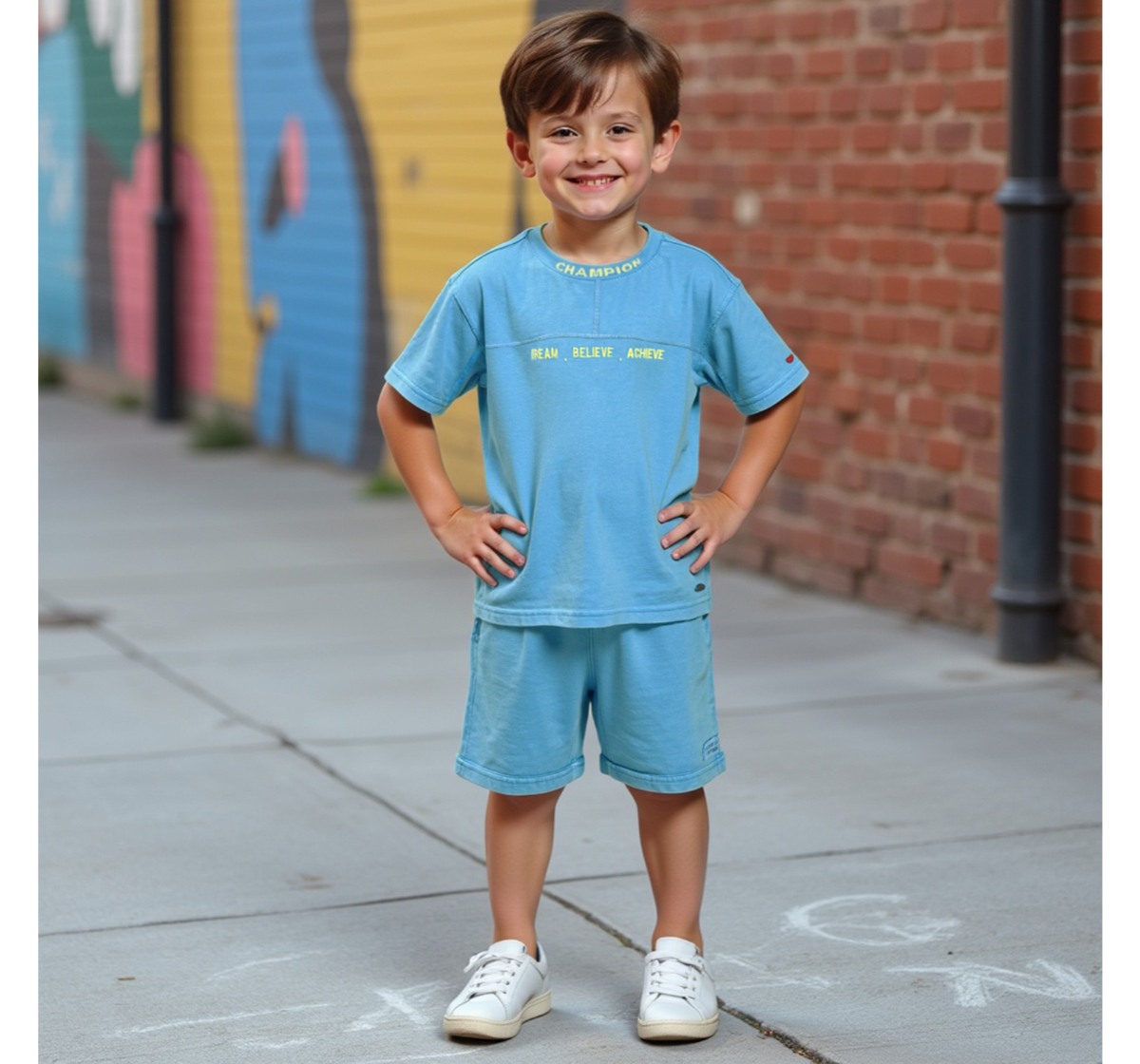 Boys Crew Neck T-Shirt Blue