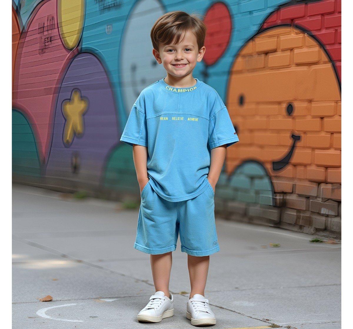 Boys Crew Neck T-Shirt Blue