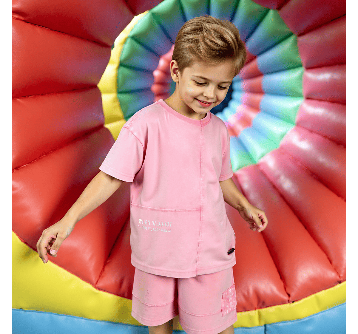 Boys crew neck tshirt pink