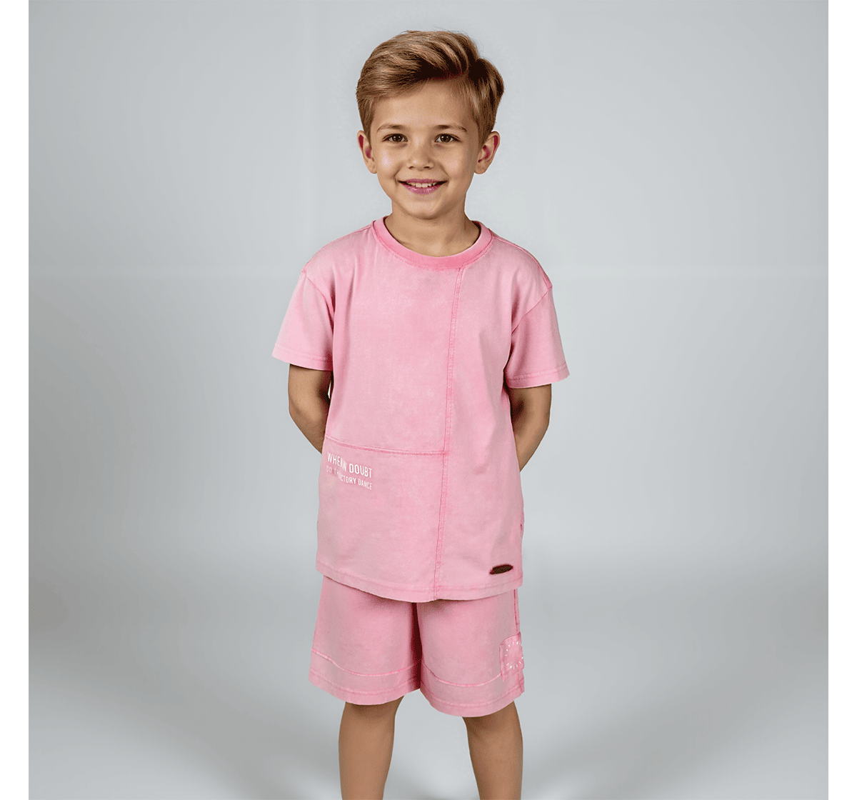 Boys crew neck tshirt pink