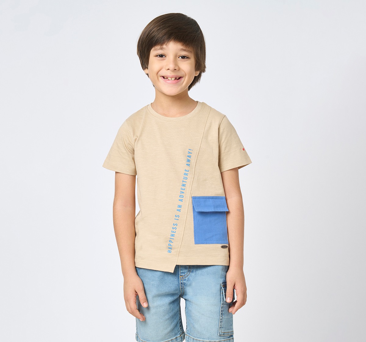 Boys crew neck tshirt Beige