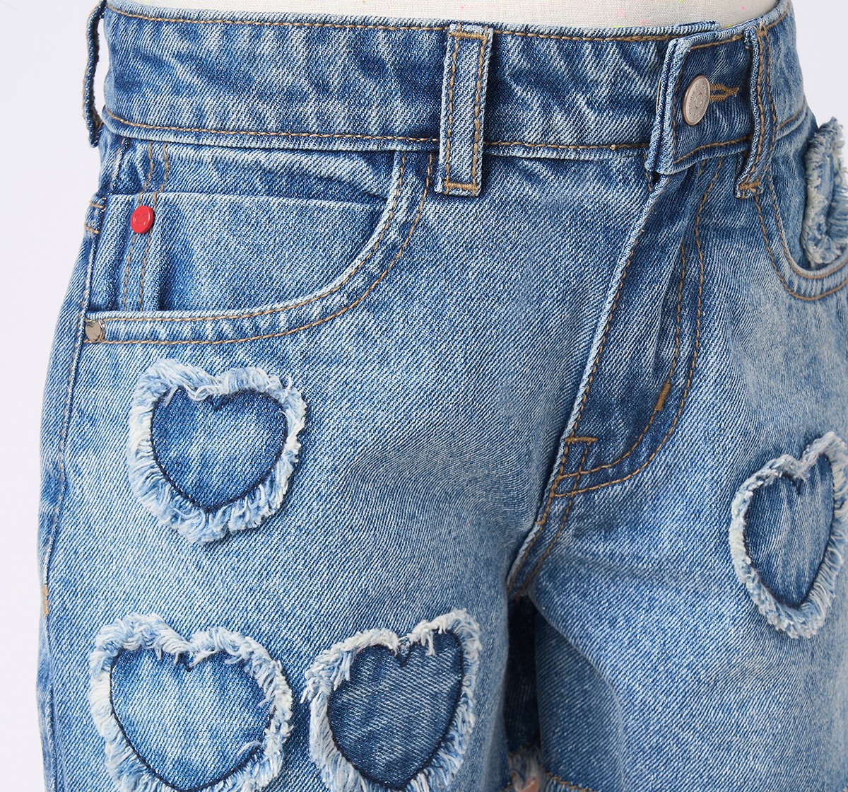 Girl  Self Design Shorts mid blue