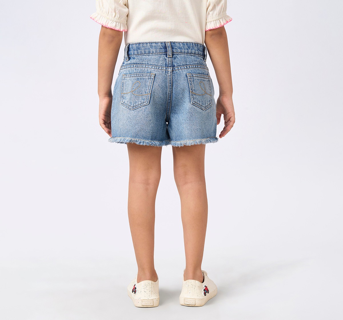 Girl  Self Design Shorts mid blue