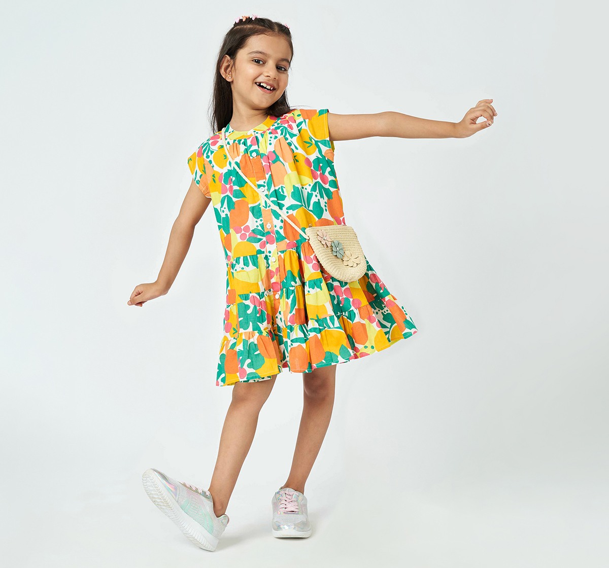Girl Printed Dress multicolour