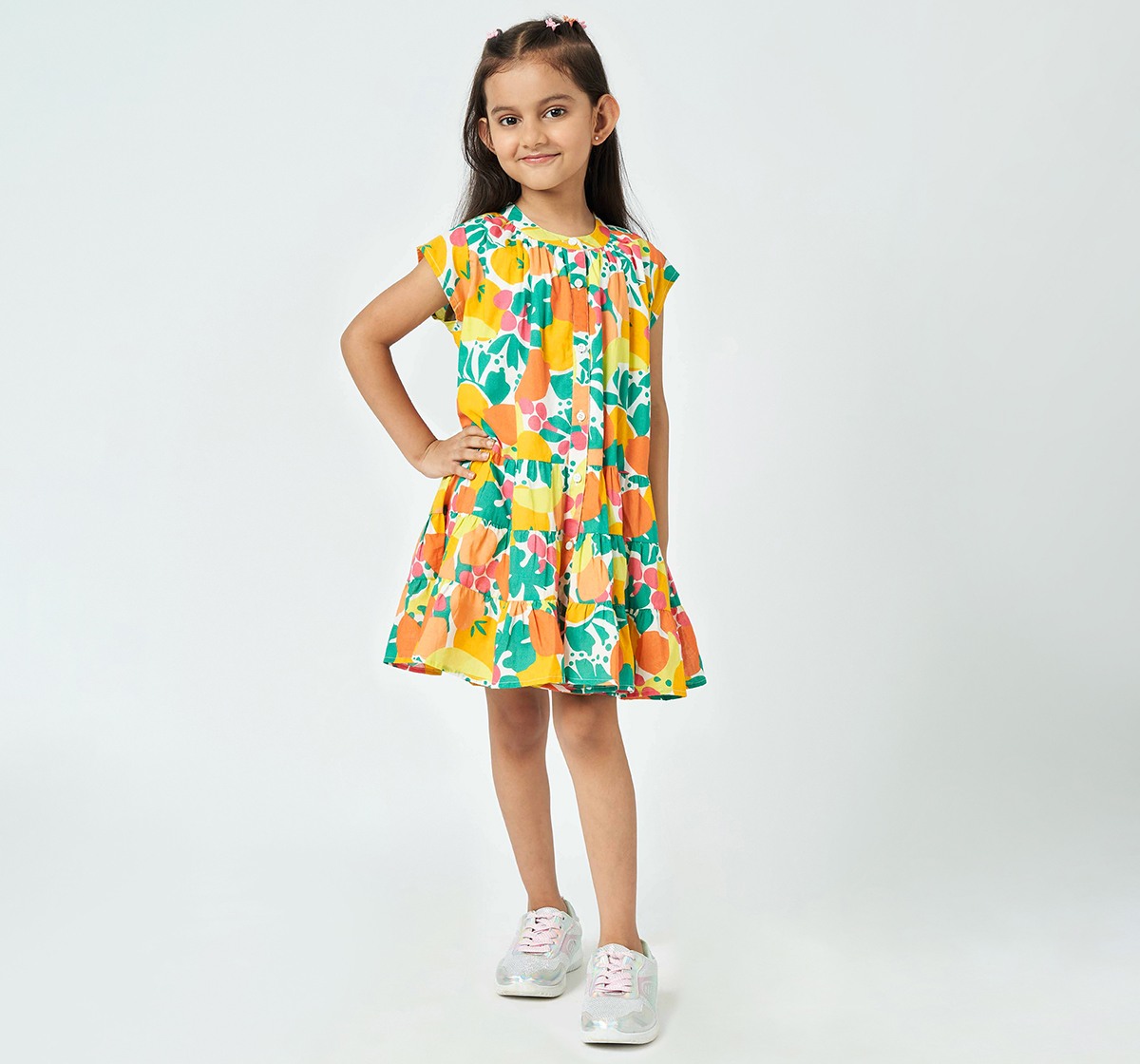 Girl Printed Dress multicolour