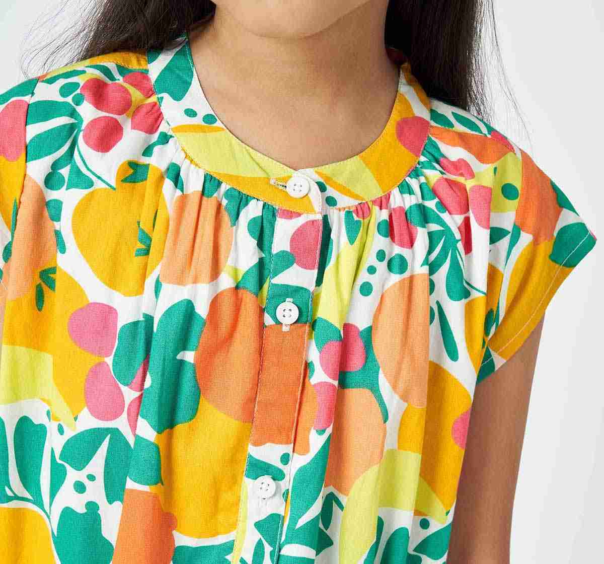 Girl  Printed Dress multicolour