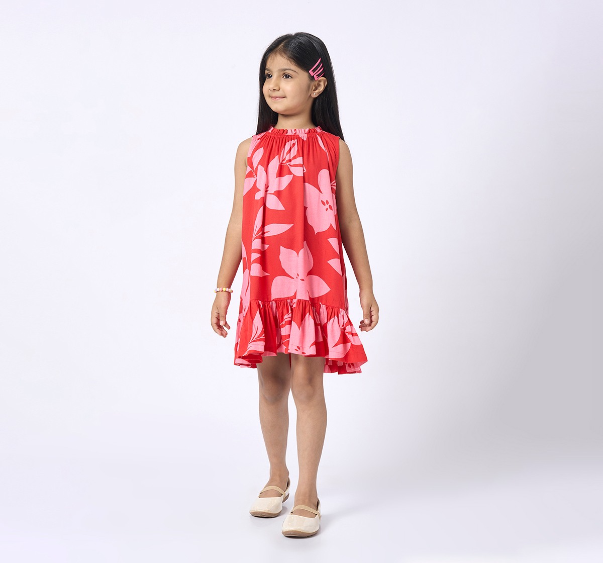 Girl  Printed Dress multicolour
