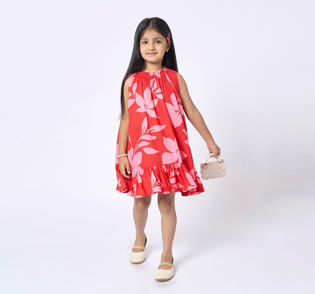 Girl  Printed Dress multicolour