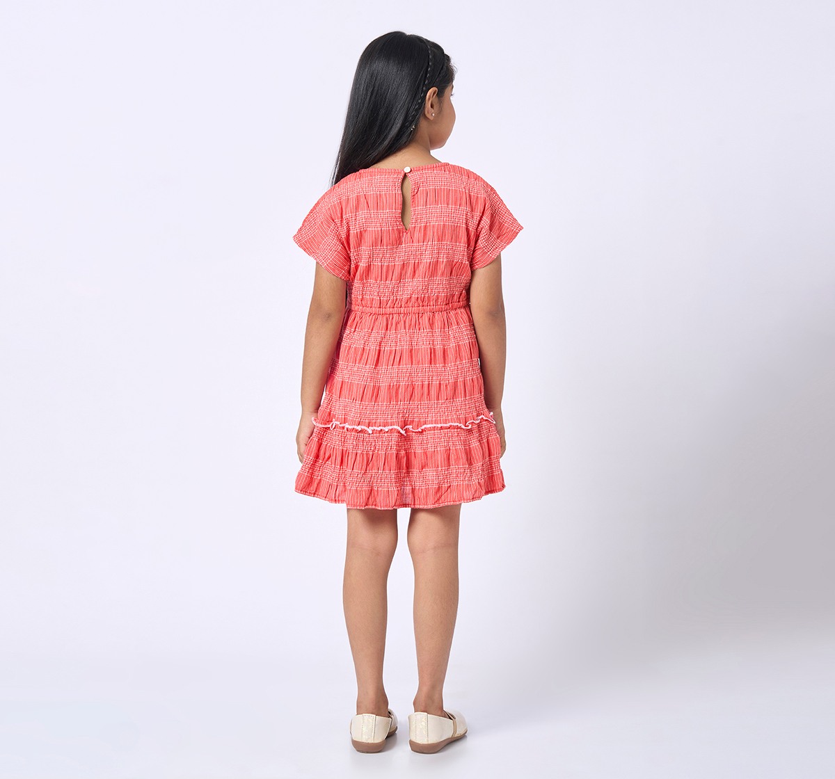 Girl  Embroidered Dress red