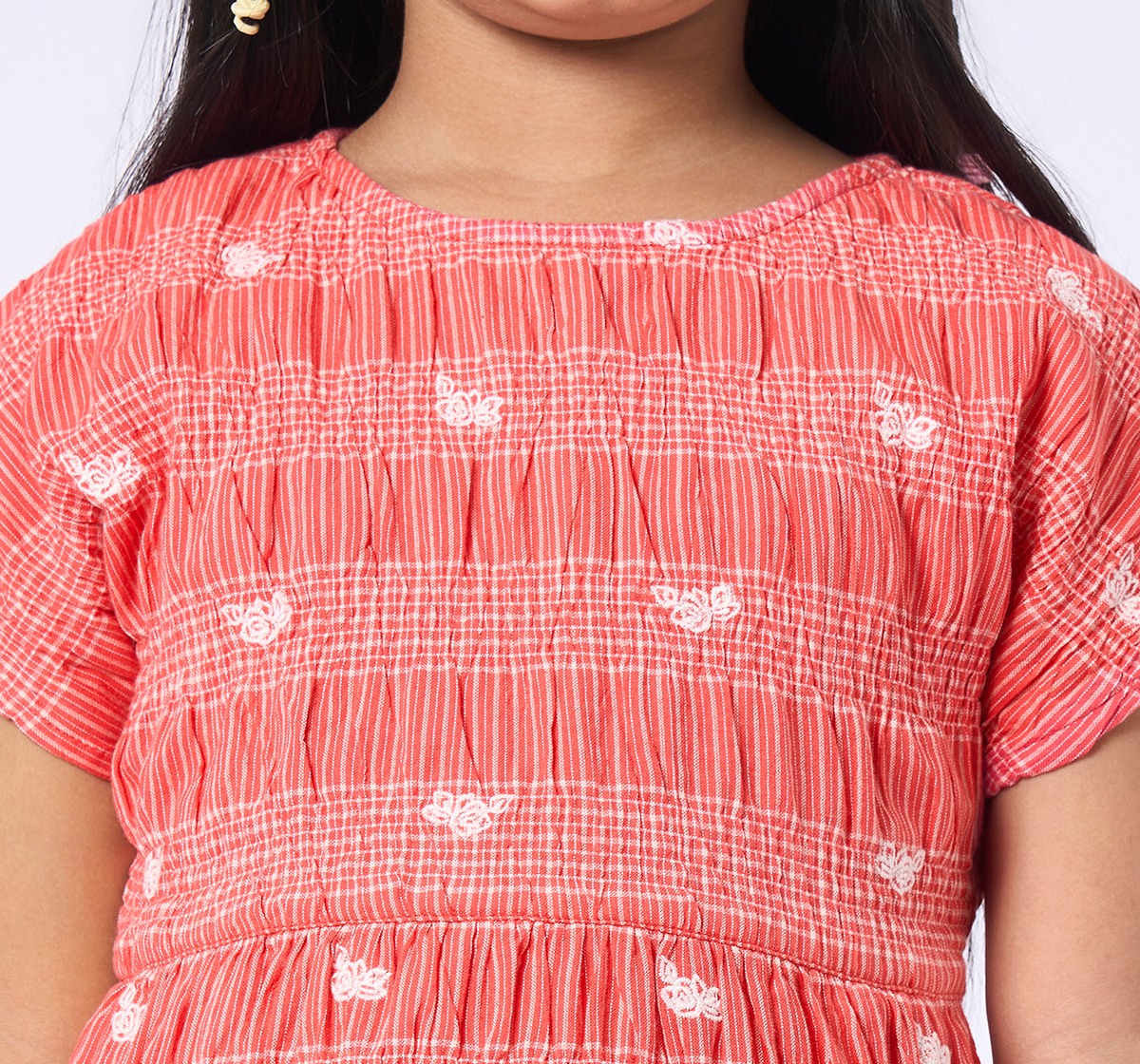 Girl  Embroidered Dress red