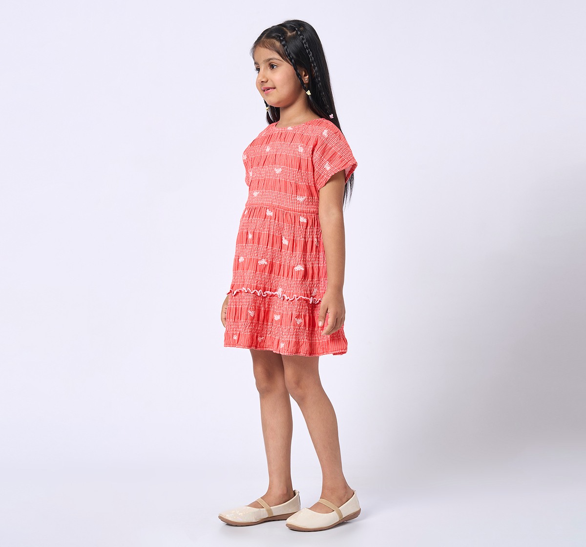 Girl  Embroidered Dress red