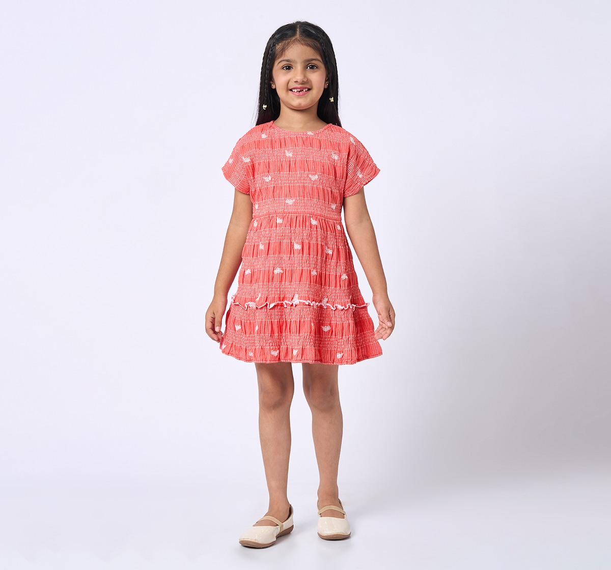 Girl  Embroidered Dress red