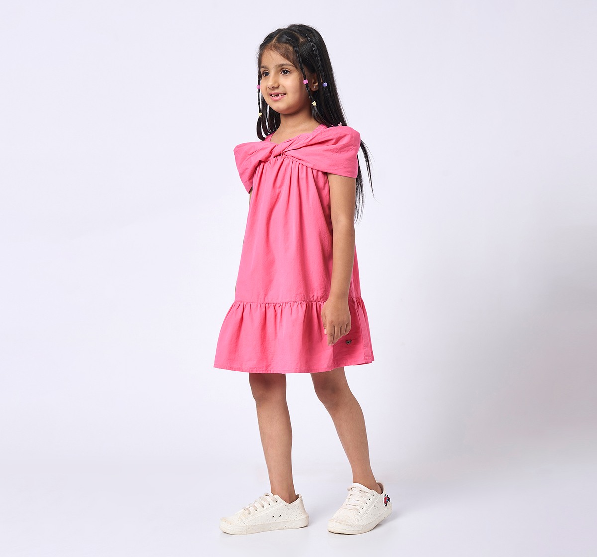 Girl  Solid Dress pink