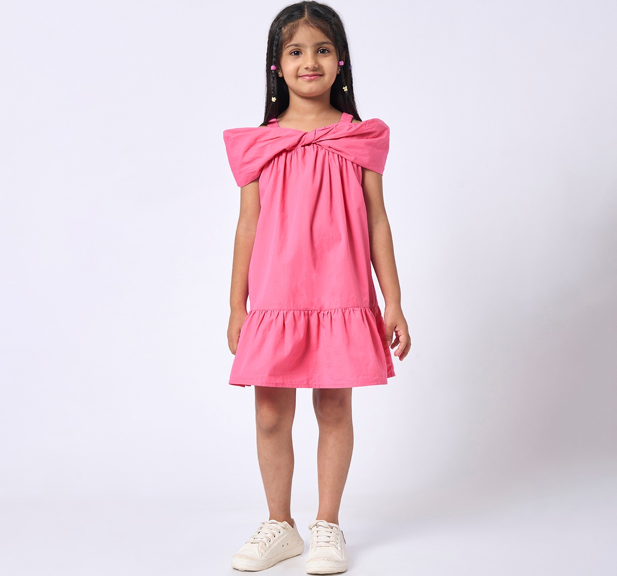 Girl  Solid Dress pink