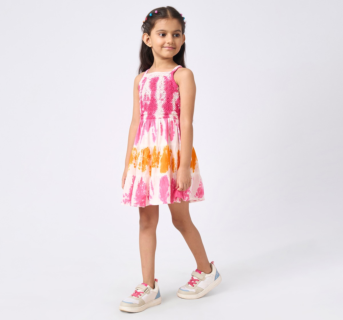 Girls Printed Sleeveless Dress
