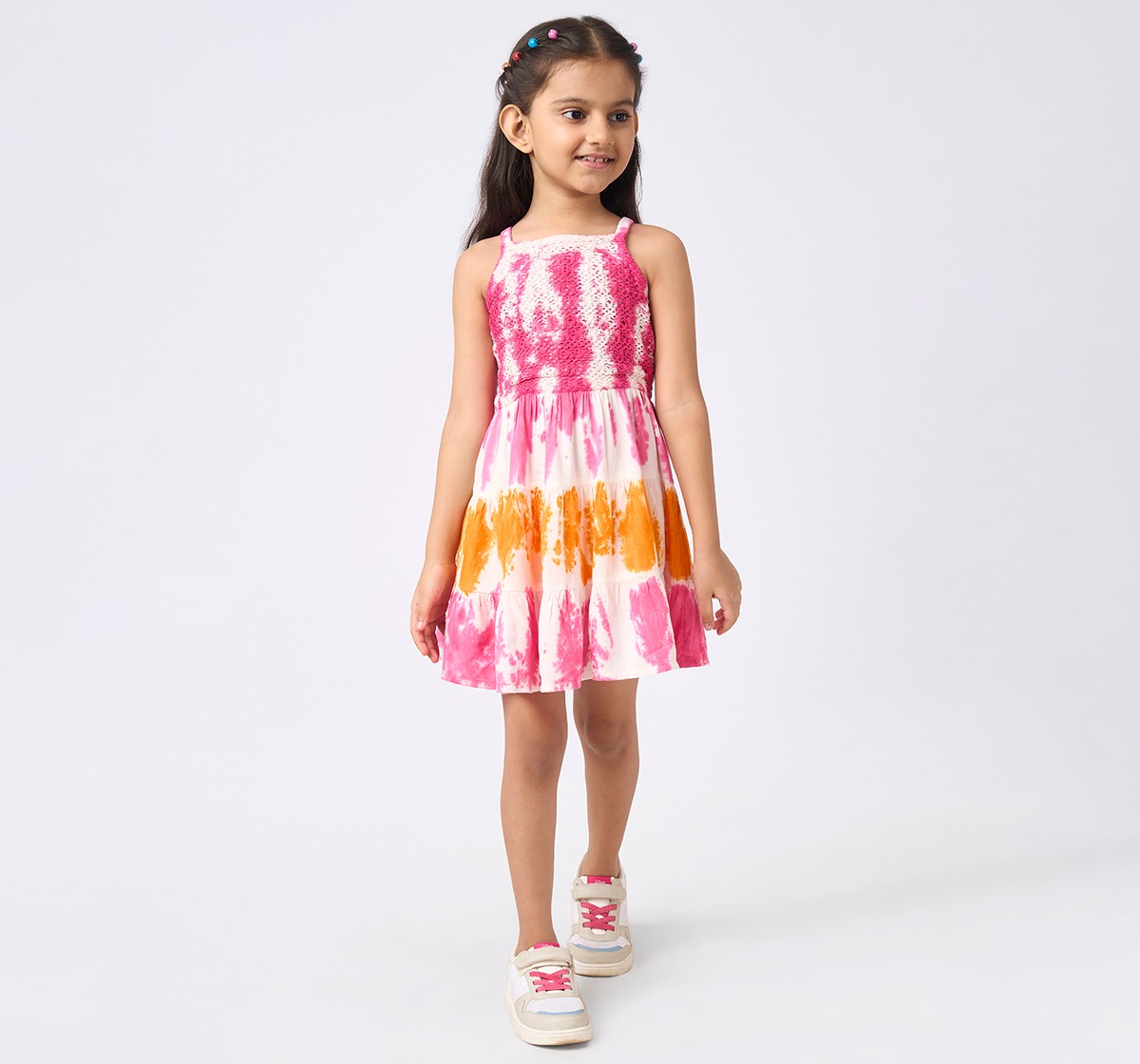 Girls Printed Sleeveless Dress