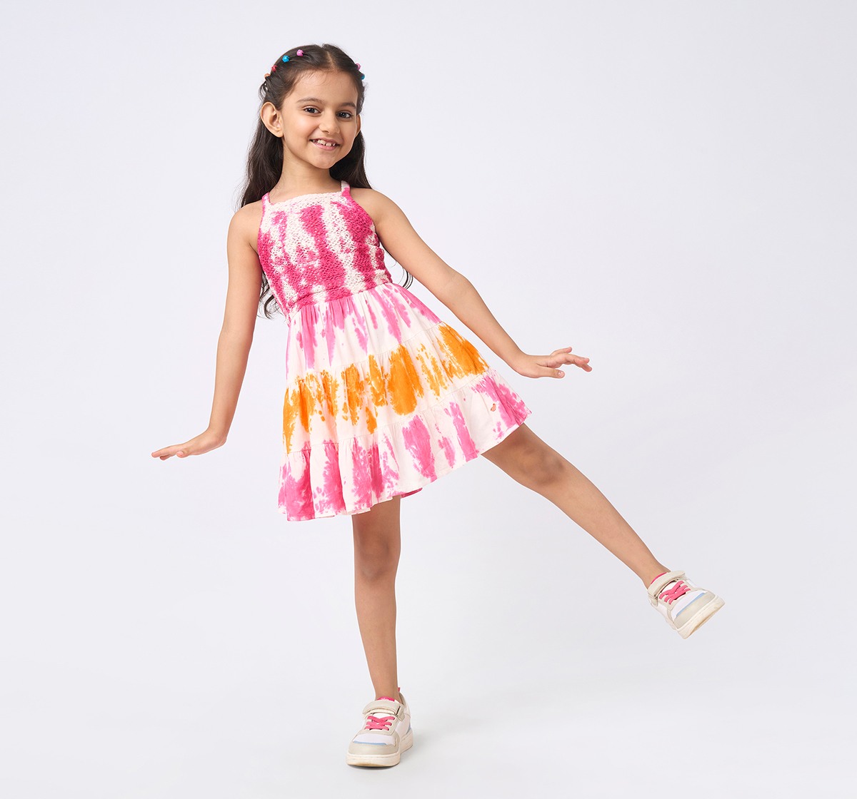 Girls Printed Sleeveless Dress