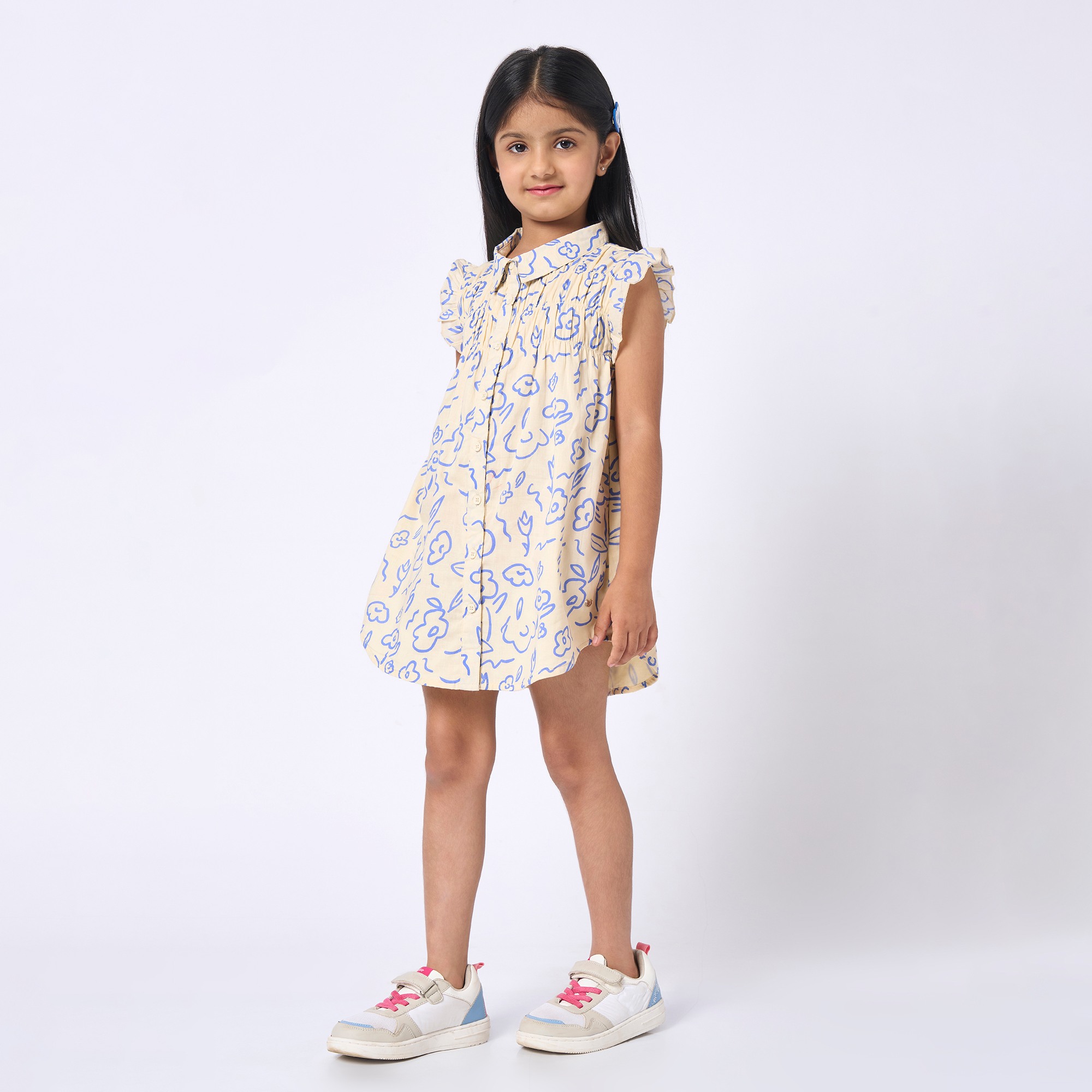Girls printed sleeveless dress Multicolor