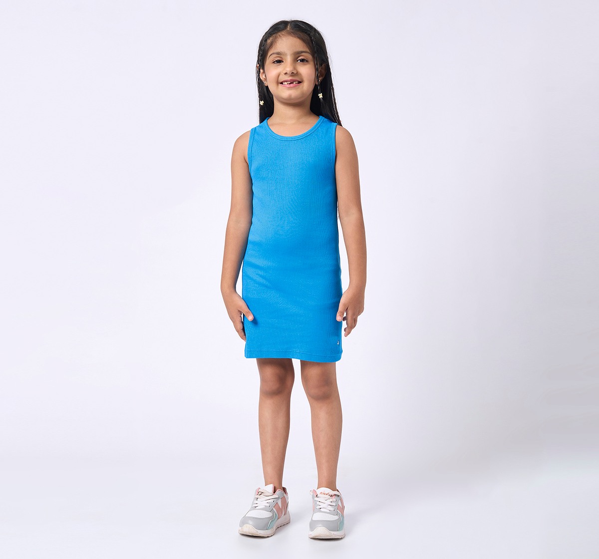 Girls Printed Short Sleeves Dress