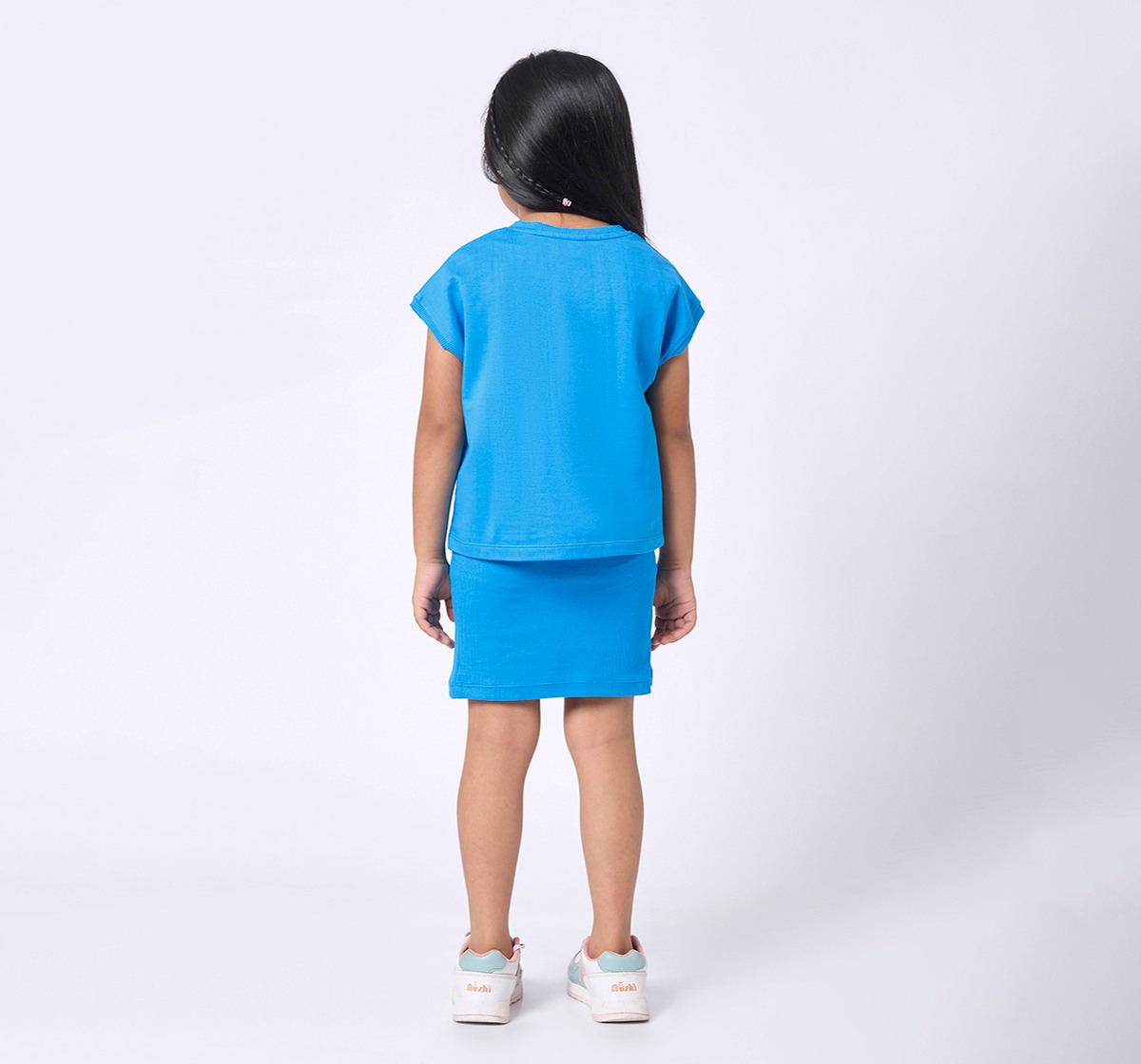 Girls Printed Short Sleeves Dress