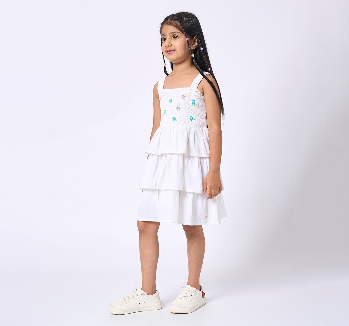 Girl  Embroidered Dress white
