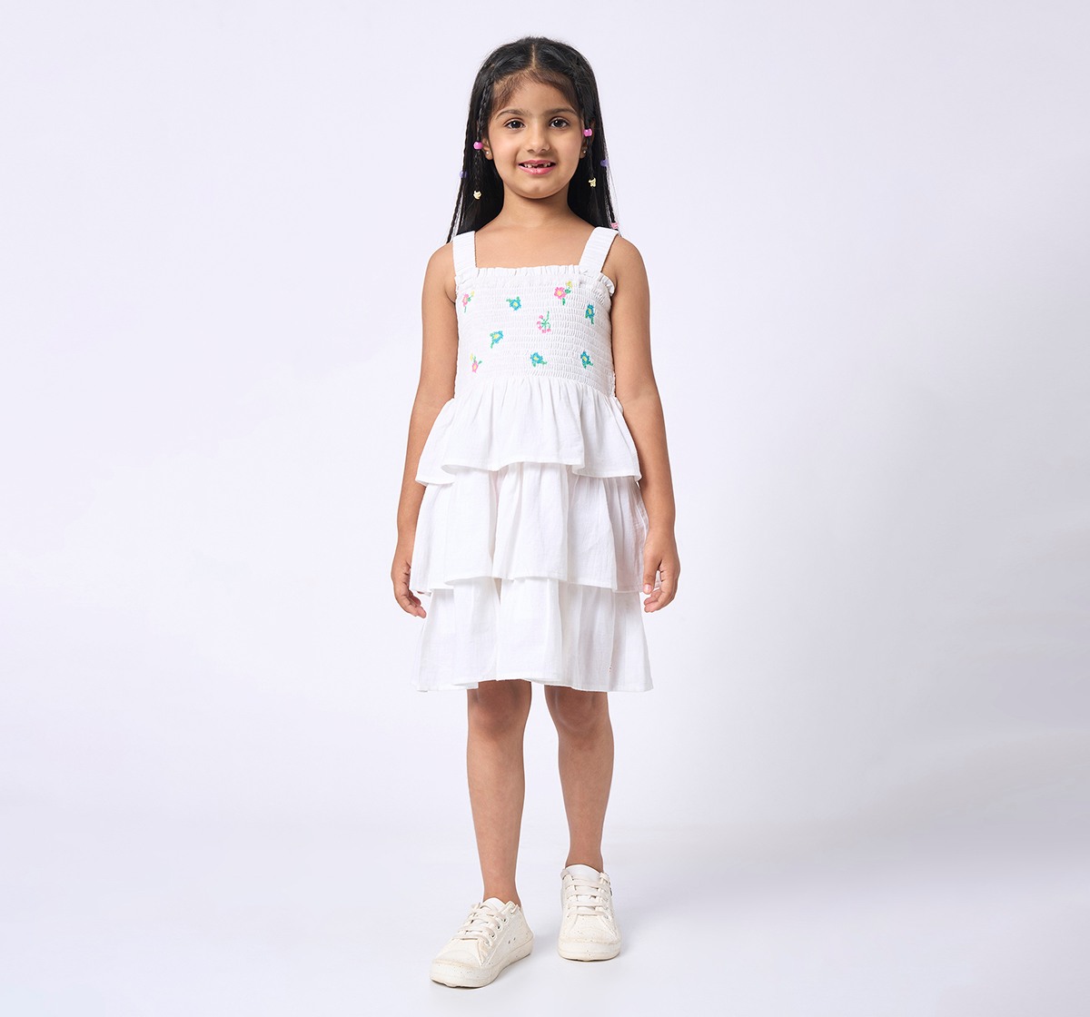 Girl  Embroidered Dress white