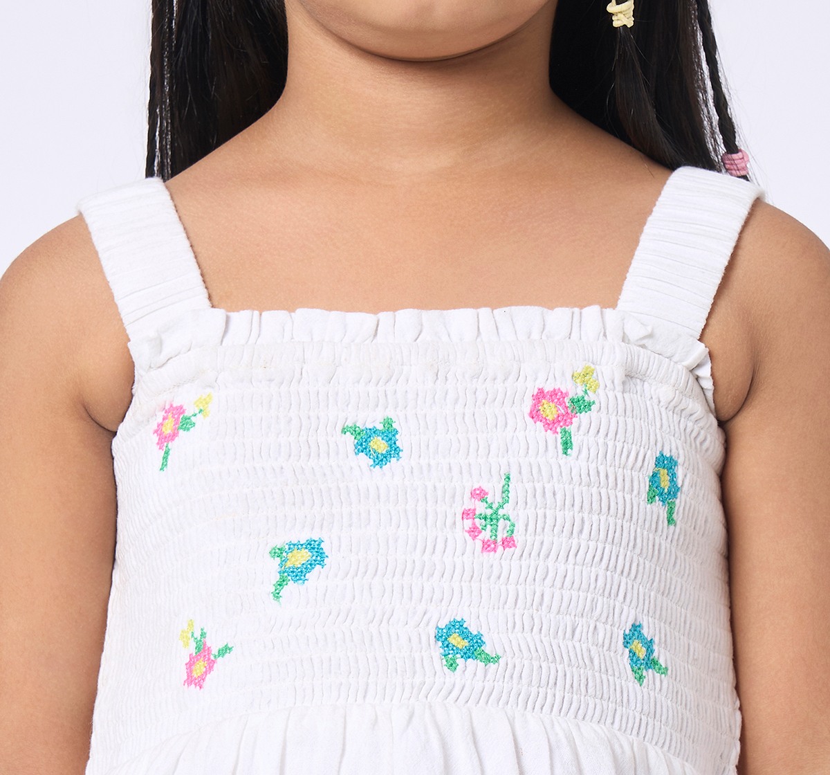Girl  Embroidered Dress white