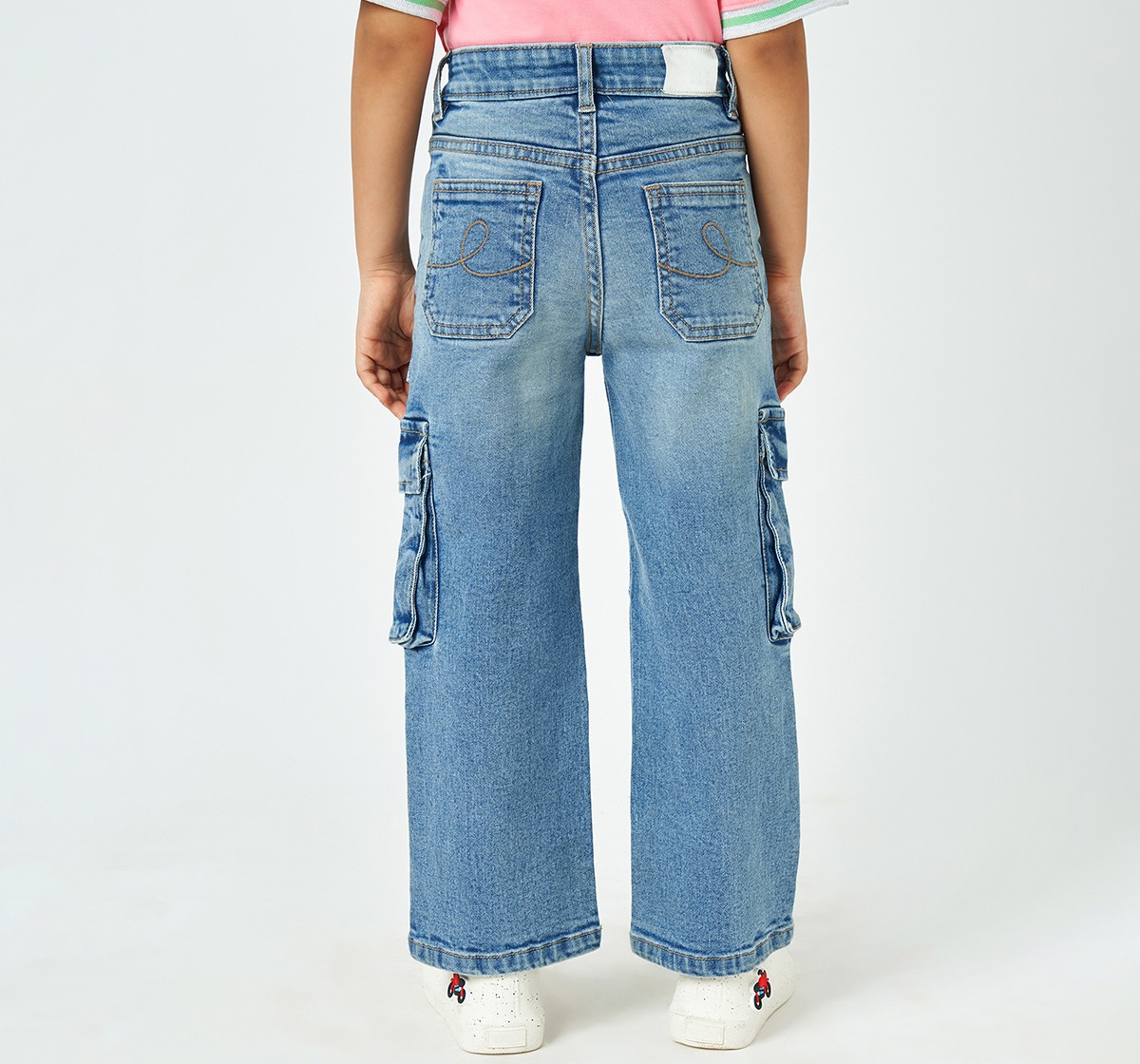 Girl  Washed Jeans blue