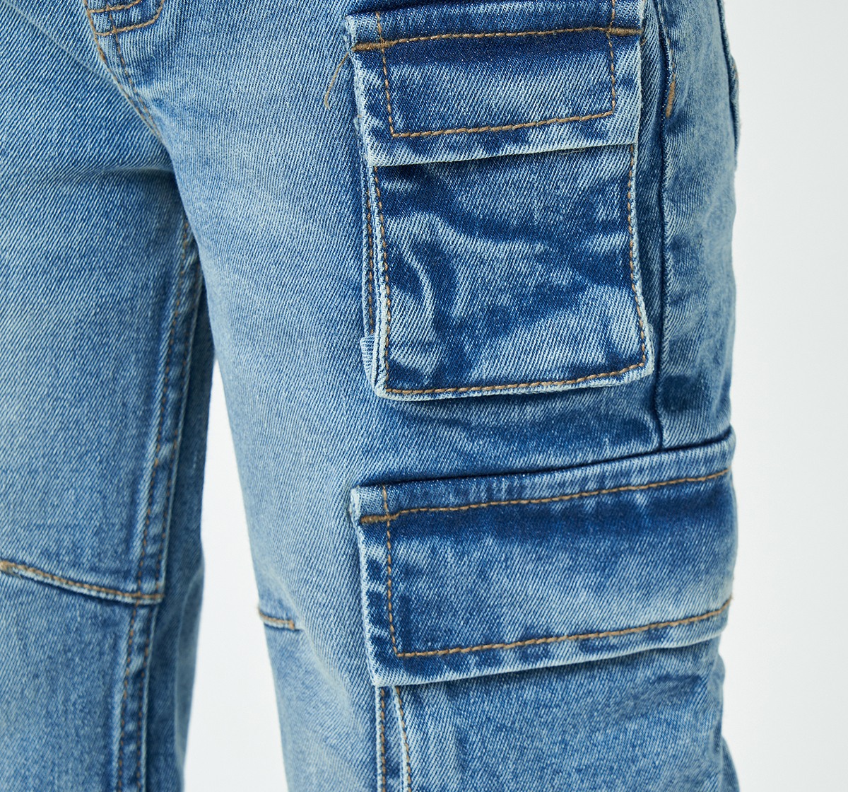 Girl  Washed Jeans blue